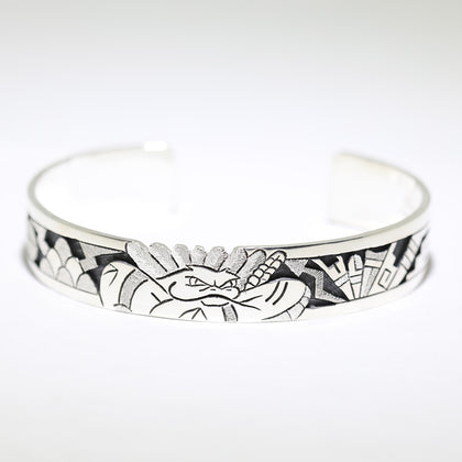 Silver Bracelet by Sparks Masawytewa 5-3/4