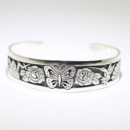 Silver Bracelet by Sparks Masawytewa 5-3/4