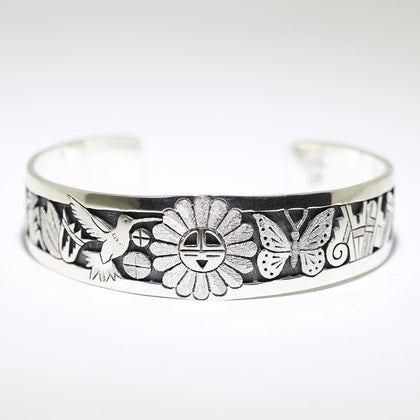 Silver Bracelet by Sparks Masawytewa 5-3/4