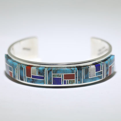 Inlay Bracelet by Patricia & Edward Becenti 5-3/4