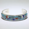 Inlay Bracelet by Patricia & Edward Becenti 5-3/4"