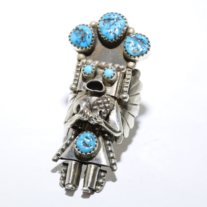 Kachina Ring by Zuni- 8.5