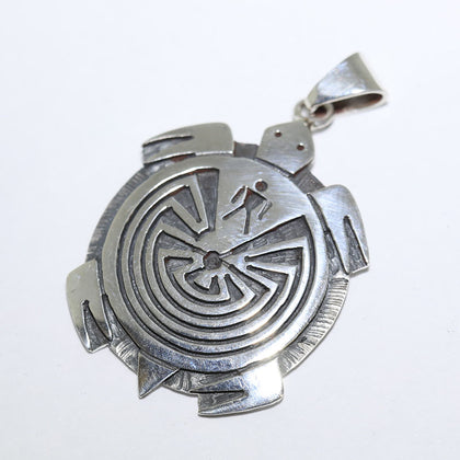 Silver Pendant by Pat Tewawina