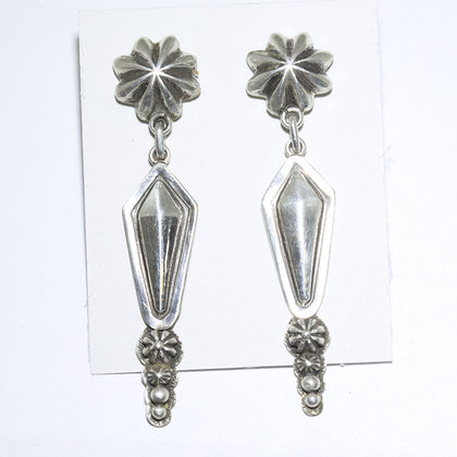 Silver Earrings by Thomas Jim
