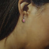 Pink Conch Earrings by Navajo