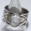 White Buffalo Ring by Arnold Goodluck- 7.5