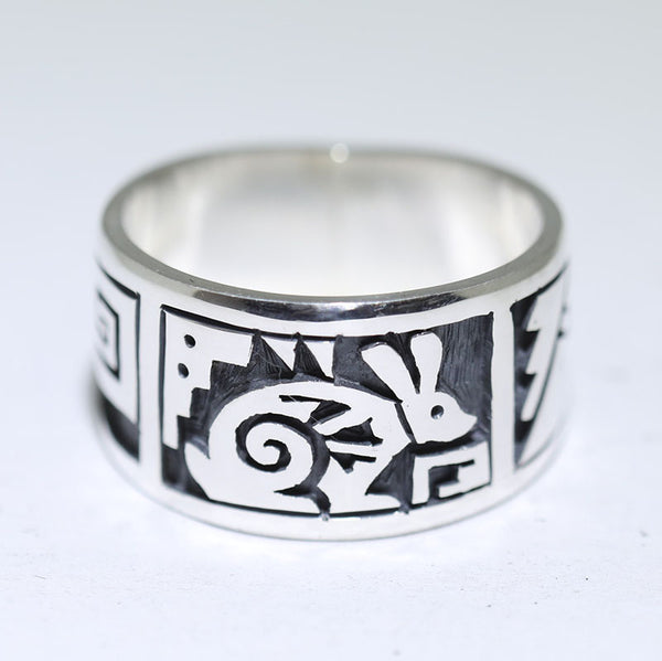 Silver Ring by Clifton Mowa- 10 – Gallup Trading