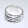 Silver Ring by Clifton Mowa- 10