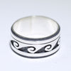 Silver Ring by Clifton Mowa- 10.5