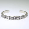 Silver Bracelet by Calvin Martinez 5-1/2"