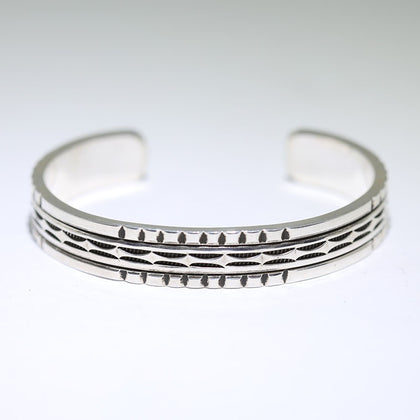 Silver Bracelet by Lyle Secatero 5