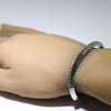 Silver Bracelet by Lyle Secatero 5-1/4"