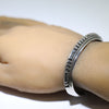 Silver Bracelet by Lyle Secatero 5-1/4"