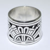 Silver Ring by Clifton Mowa- 12