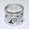 Silver Ring by Clifton Mowa- 12