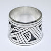 Silver Ring by Clifton Mowa- 12