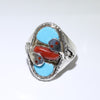 Sleeping Beauty Snake Ring by Effie Calavaza 11.5