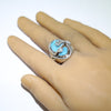Sleeping Beauty Snake Ring by Effie Calavaza