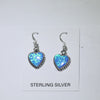 Blue opal heart earrings