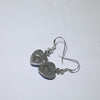 Blue opal heart earrings