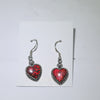 fire opal heart earrings