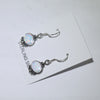 White opal earrings