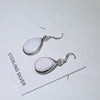 White opal earrings