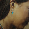 Turqouise heart earring