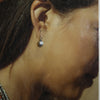 White opal earrings