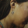 Sterling silver heart Earring