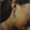 Sterling silver catcus Earring