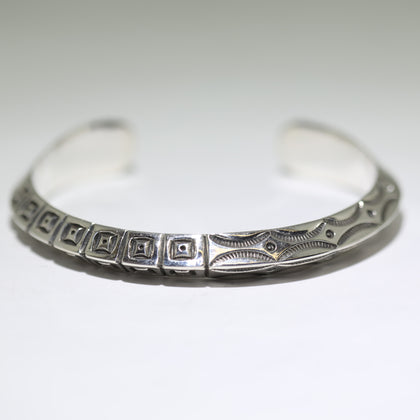 Silver Bracelet by Lyle Secatero 5-3/4