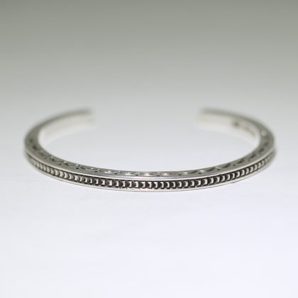 Silver Bracelet by Lyle Secatero 5-1/2