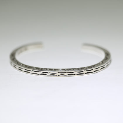 Silver Bracelet by Lyle Secatero 5-1/2