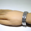 Silver Bracelet by Kenny Redhorse 5-1/2"