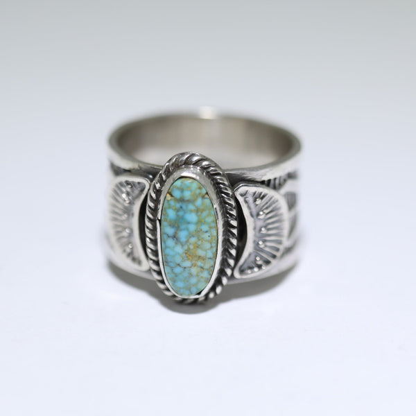 アクセサリー Navajo Sunshine Reeves Silver Ring Kingman Ring by Sunshine Reeves- 9 – Gallup Trading
