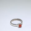 Coral Silver Ring -5