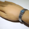 Lone Mt Coin silver Bracelet by Perry Shorty 5-1/2"