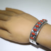 Coral Bracelet by Derrick Begay-5-3/4"