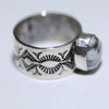 White Buffalo Ring by Arnold Goodluck- 6.5