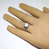 White Buffalo Ring by Arnold Goodluck- 6.5