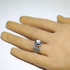 White Buffalo Ring by Arnold Goodluck- 6.5
