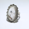 White Buffalo Ring by Arnold Goodluck- 8