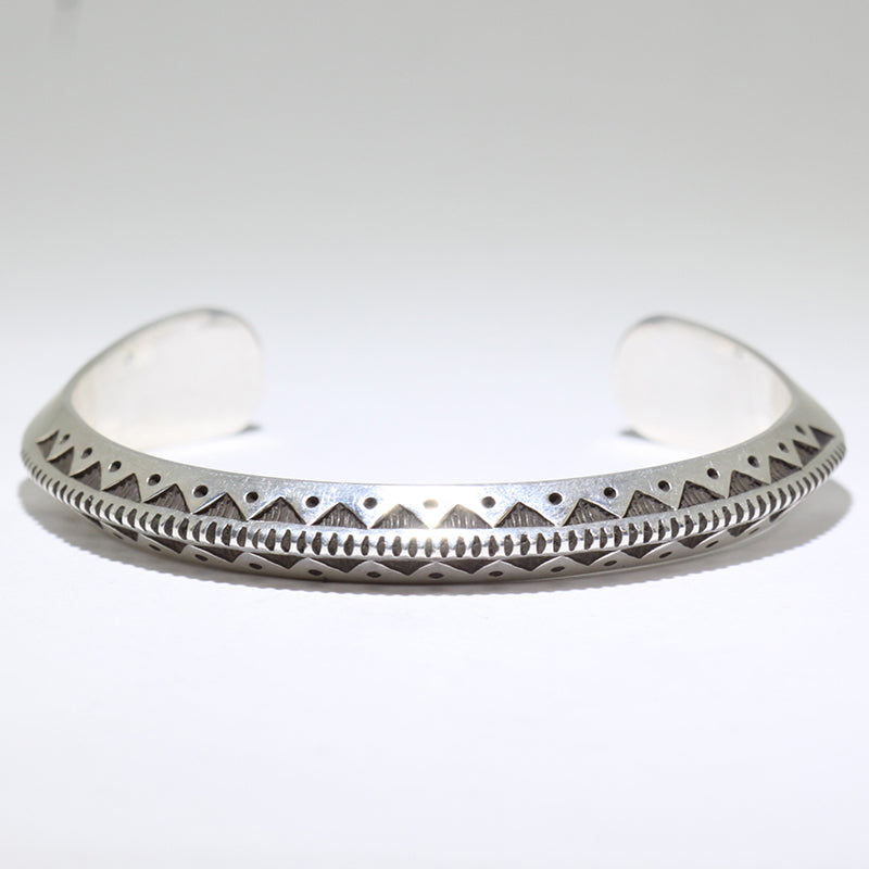 Silver Bracelet by Lyle Secatero 5-1/2