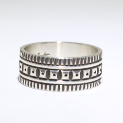 Silver Ring by Lyle Secatero- 13