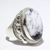 White Buffalo Ring by Navajo- 10.5