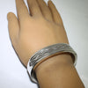 Heavy Silver Bracelet by Bruce Morgan 6"