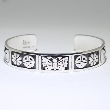 Silver Bracelet by Clifton Mowa 5-3/4