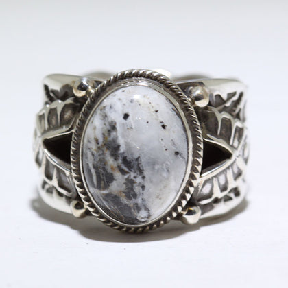 White Buffalo Ring by Darrell Cadman- 12.5