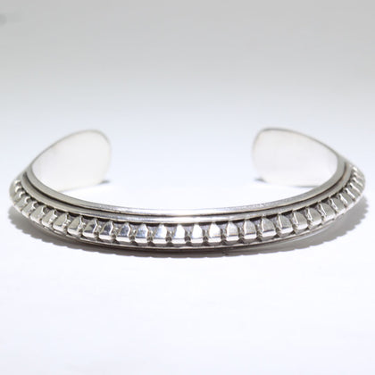 Silver Bracelet by Lyle Secatero 5-3/4